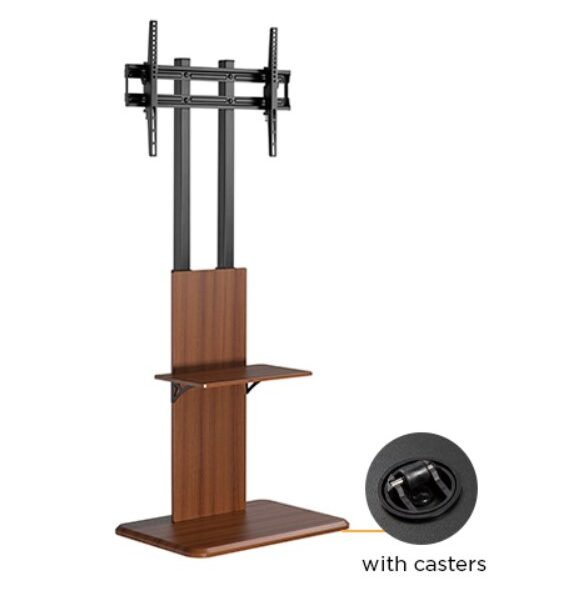 حامل أرضيات تلفزيون حديث رفيع مع عجلات لمعظم 37"-70" أجهزة التلفاز HAM-602