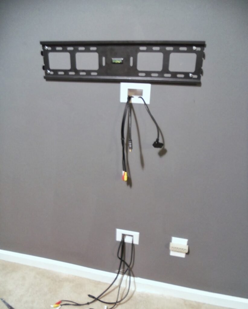 Connecting cables and wires to the TV Wall Mount